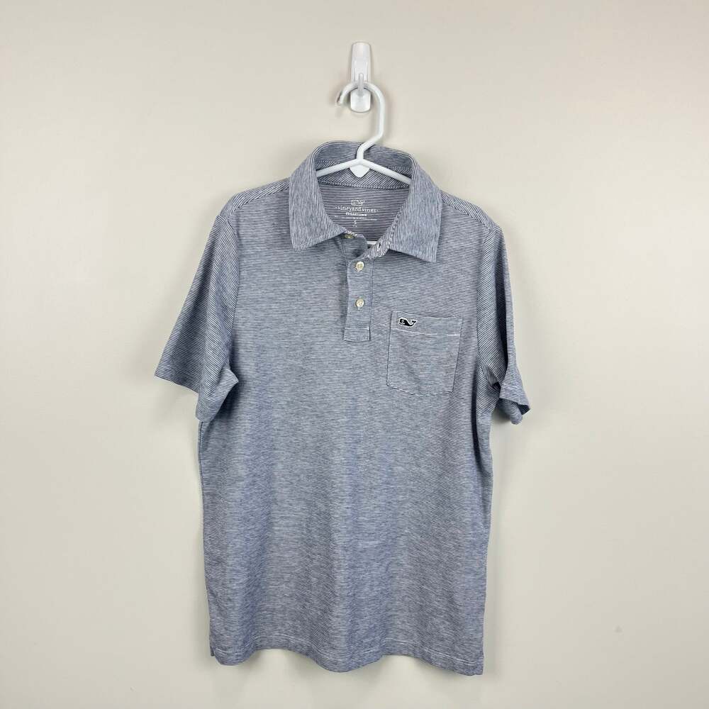 Vineyard Vines Edgartown Polo Shirt Gray S 8-10